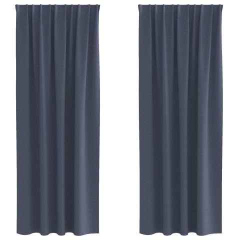 ZASŁONY ZACIEMNIAJĄCE 2 PCS ANTRACYTOWY 245X 140CM POLIESTER