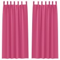 VidaXL Zasłony zaciemniające 2 pcs Różowy 225 x 140 cm Poliester