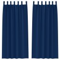 VidaXL Zasłony zaciemniające 2 pcs granatowy 225 x 140 cm Poliester
