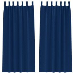 VidaXL Zasłony zaciemniające 2 pcs granatowy 225 x 140 cm Poliester