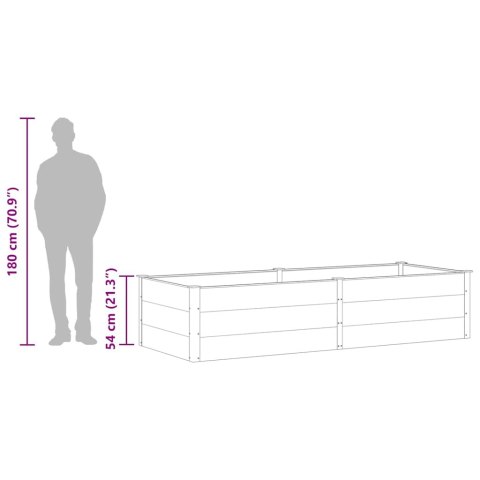 PODWYŻSZONA DONICA OGRODOWA 250X100X54CM WPC SZARA