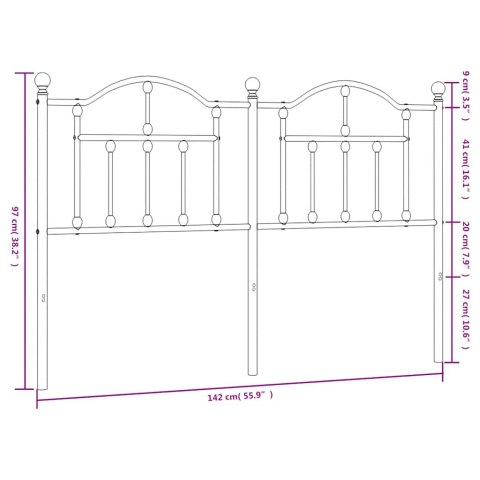 METALOWE WEZGŁOWIE CZARNE 135CM