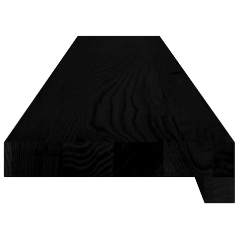 VidaXL Parapety 2 szt., ciemnobrązowy, 110x15x2 cm, lite drewno dębowe