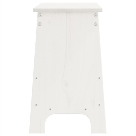 ŁAWKA DO PRZEDPOKOJU BIAŁA 100X28X45CM LITE DREWNO SOSNOWE