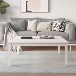 STOLIK KAWOWY BIAŁY 100X100X40CM LITE DREWNO SOSNOWE