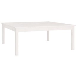 STOLIK KAWOWY BIAŁY 100X100X40CM LITE DREWNO SOSNOWE
