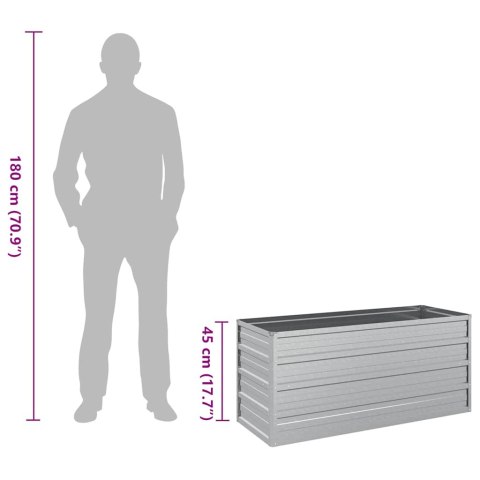 DONICA DO PODWYŻSZONEJ RABATY 100X40X45CM STAL