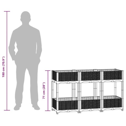DONICA DO PODWYŻSZONEJ RABATY 120X40X71CM POLIPROPYLEN