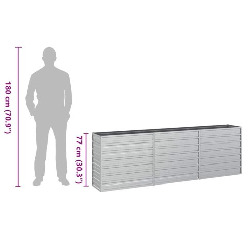 DONICA DO PODWYŻSZONEJ RABATY 240X40X77CM STAL