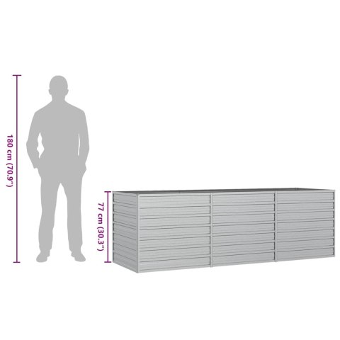 DONICA DO PODWYŻSZONEJ RABATY 240X80X77CM STAL