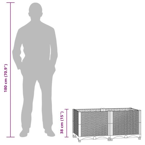 DONICA DO PODWYŻSZONEJ RABATY 80X40X38CM POLIPROPYLEN