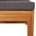 MODUŁ SOFY NAROŻNEJ Z CIEMNOSZARYMI PODUSZKAMI DREWNO AKACJOWE