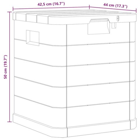 SKRZYNIA OGRODOWA 90 L ANTRACYTOWA