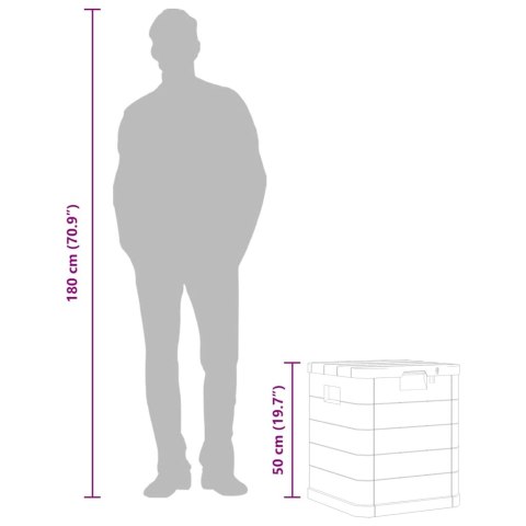SKRZYNIA OGRODOWA 90 L JASNOSZARA