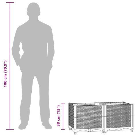 DONICA DO PODNIESIONEJ RABATY 80X40X38CM POLIPROPYLEN