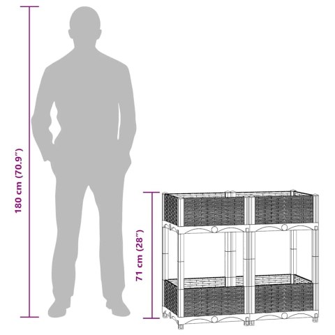 DONICA DO PODNIESIONEJ RABATY 80X40X71CM POLIPROPYLEN