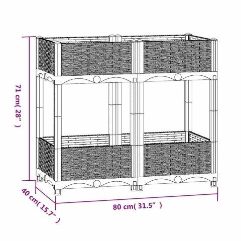 DONICA DO PODNIESIONEJ RABATY 80X40X71CM POLIPROPYLEN