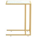 KOMPUTEROWY STOLIK BOCZNY BIAŁY MARMUR 50X35X65CM
