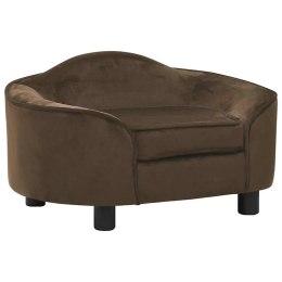 VidaXL Sofa dla psa, brązowa, 67x47x36 cm, pluszowa