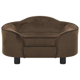 VidaXL Sofa dla psa, brązowa, 67x47x36 cm, pluszowa