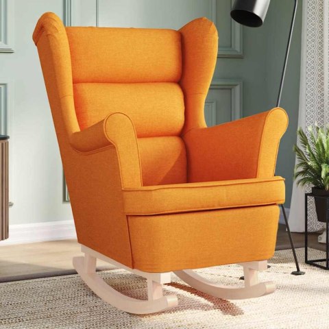 FOTEL BUJANY CIEMNOŻÓŁTY 74X90X102CM TAPICEROWANY TKANINĄ