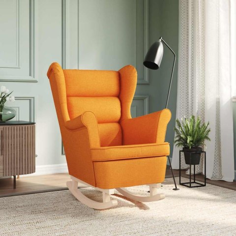 FOTEL BUJANY CIEMNOŻÓŁTY 74X90X102CM TAPICEROWANY TKANINĄ