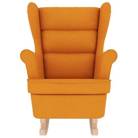 FOTEL BUJANY CIEMNOŻÓŁTY 74X90X102CM TAPICEROWANY TKANINĄ