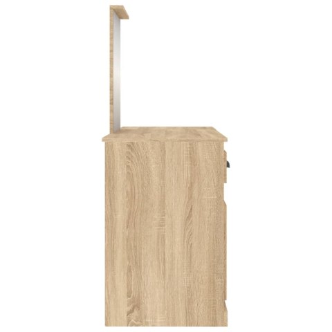 TOALETKA Z LUSTREM DĄB SONOMA 130X50X132,5CM