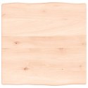 BLAT STOŁU 40X40X2CM SUROWY LITY DĄB Z NATURALNĄ KRAWĘDZIĄ