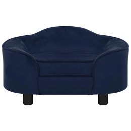 VidaXL Sofa dla psa, niebieska, 67x47x36 cm, pluszowa