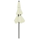 3-POZIOMOWY PARASOL NA ALUMINIOWYM SŁUPKU PIASKOWY 2,5M