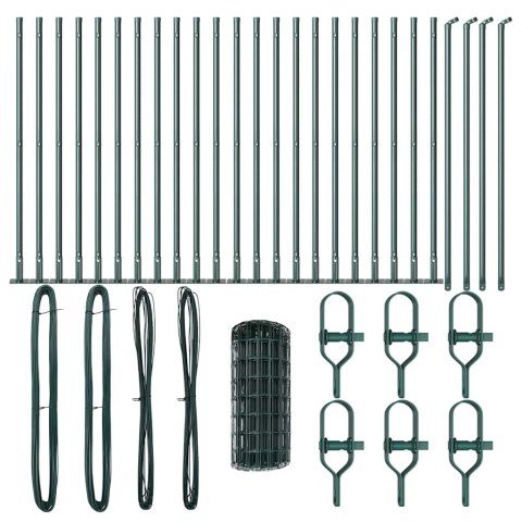 EURO FENCE Z 13 FLANSZOWANYMI SŁUPAMI 0.6X50M ZE STALI GALWANIZOWANEJ