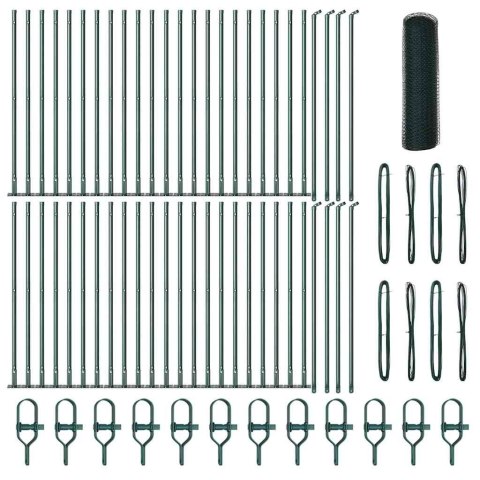 HEXAGON FENCE ZIELONY 0.6X100M STAL