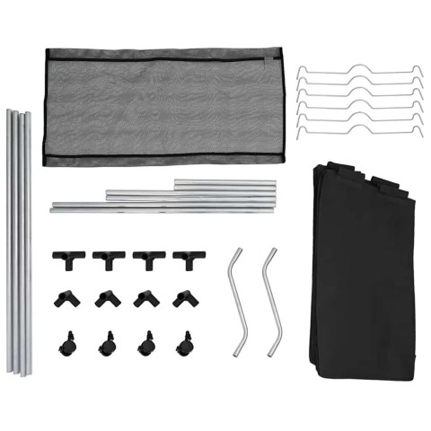 SORTOWNIK NA PRANIE Z 3 POJEMNIKAMI CZARNY STALOWY