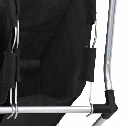 SORTOWNIK NA PRANIE Z 3 POJEMNIKAMI CZARNY STALOWY