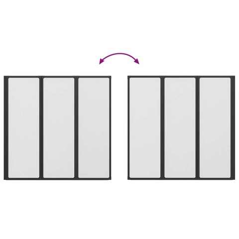 DRZWI PRYSZNICOWE 117X120CM 3 PANELE SKŁADANE