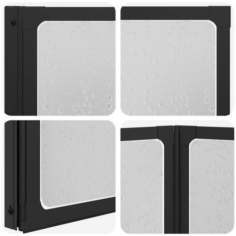 DRZWI PRYSZNICOWE 117X120CM 3 PANELE SKŁADANE