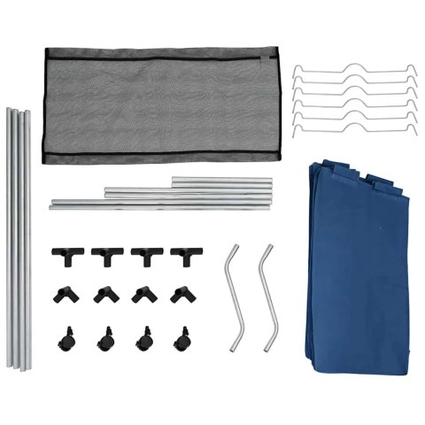 SORTOWNIK NA PRANIE Z 3 POJEMNIKAMI NIEBIESKI STALOWY