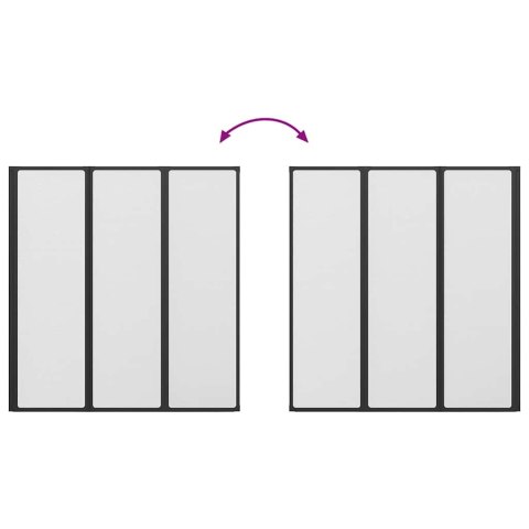 KABINA PRYSZNICOWA ŚCIENNA PARAWAN 3 SKŁADANE PANELE 141X132CM