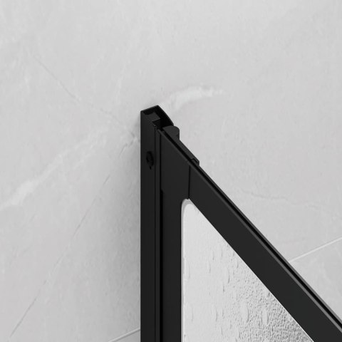 KABINA PRYSZNICOWA ŚCIENNA PARAWAN 3 SKŁADANE PANELE 141X132CM