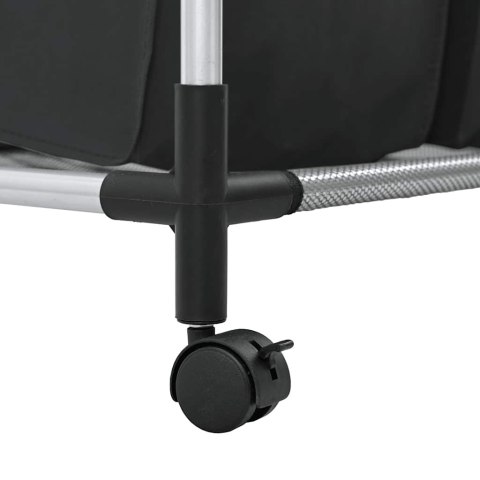 SORTOWNIK NA PRANIE Z 4 POJEMNIKAMI CZARNO-SZARY