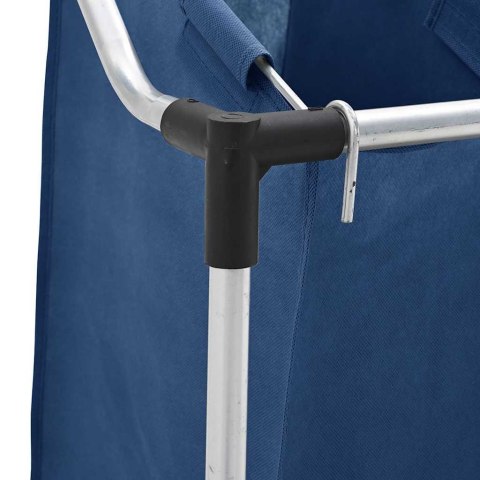 SORTOWNIK NA PRANIE Z 4 POJEMNIKAMI NIEBIESKI STALOWY