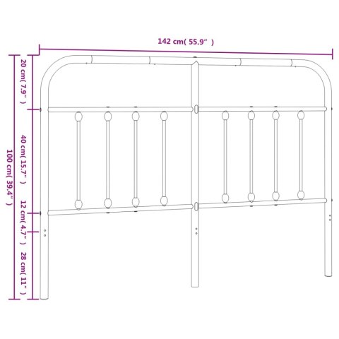METALOWE WEZGŁOWIE BIAŁE 135CM