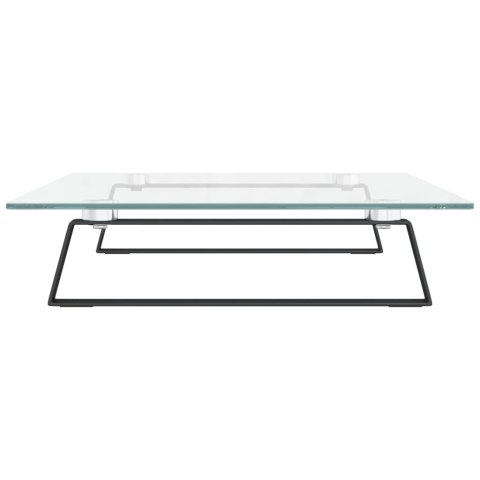 PODSTAWKA POD MONITOR CZARNA 60X35X8CM SZKŁO HARTOWANE METAL