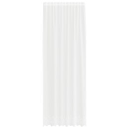 FIRANKA KORONKOWA Z ZASŁONAMI KWIATOWY BIAŁY 150X 260CM POLIESTER