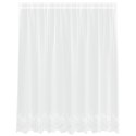 FIRANKA KORONKOWA Z ZASŁONAMI KWIATOWY BIAŁY 200X 180CM POLIESTER