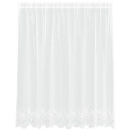 FIRANKA KORONKOWA Z ZASŁONAMI KWIATOWY BIAŁY 200X 180CM POLIESTER