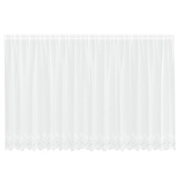 FIRANKA KORONKOWA Z ZASŁONAMI KWIATOWY BIAŁY 400X 140CM POLIESTER