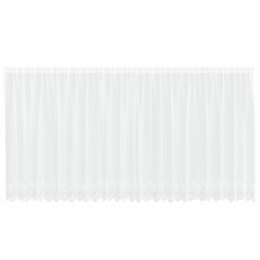 FIRANKA KORONKOWA Z ZASŁONAMI KWIATOWY BIAŁY 500X 140CM POLIESTER