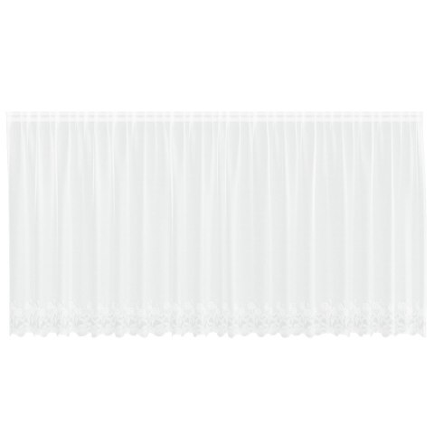 FIRANKA KORONKOWA Z ZASŁONAMI KWIATOWY BIAŁY 500X 140CM POLIESTER